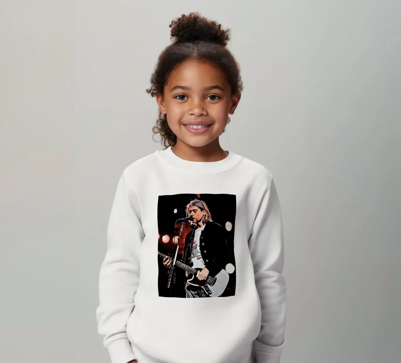 Nirvana kurt cobain 1 Art kids sweatshirt by music soul