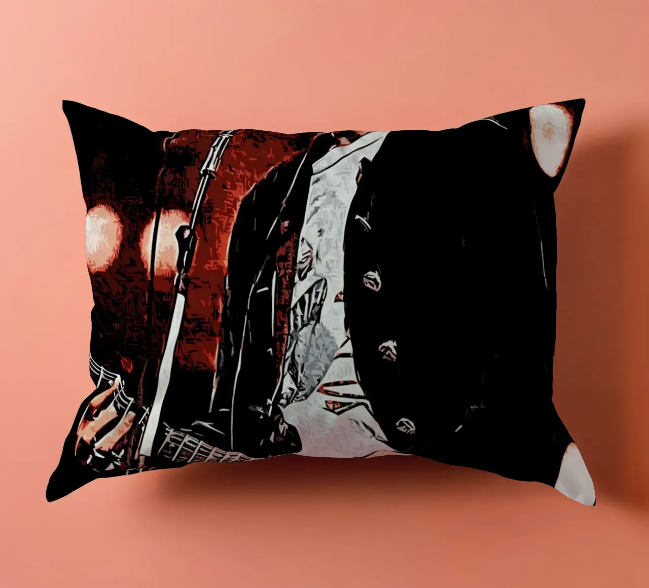 Nirvana kurt cobain 1 Art decorative cushion by music soul