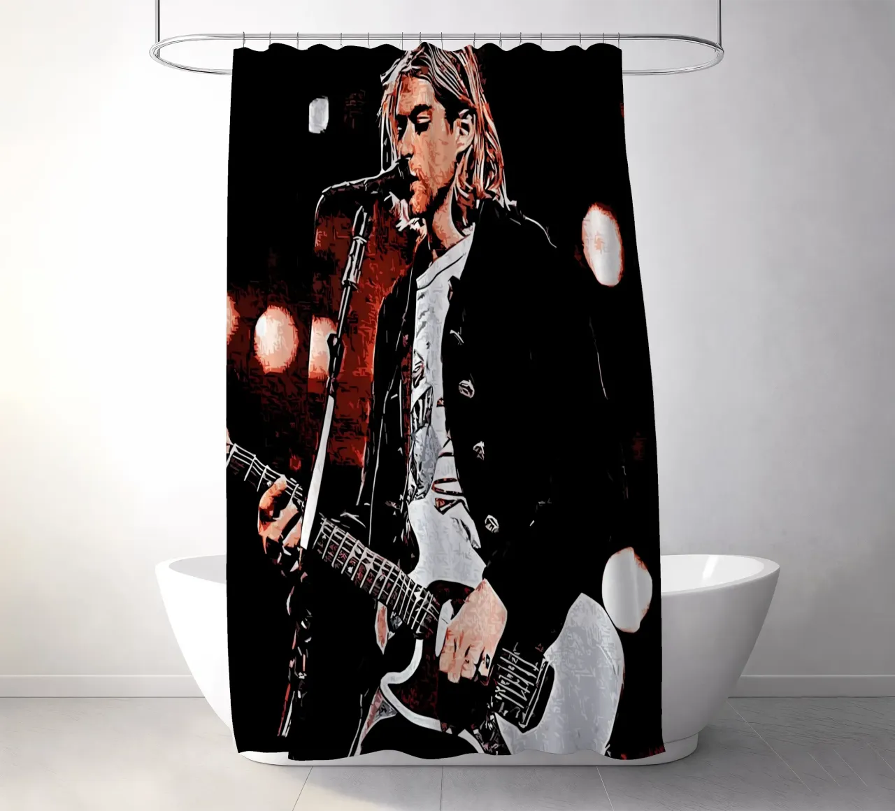 Nirvana kurt cobain 1 Arte tenda da doccia da music soul