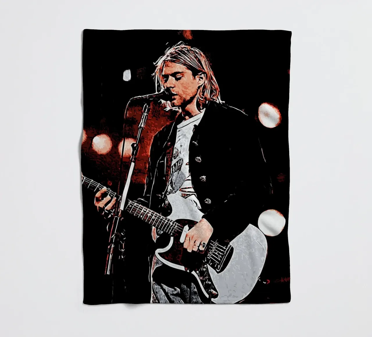 Nirvana kurt cobain 1 Kunst Fleecedecke von music soul