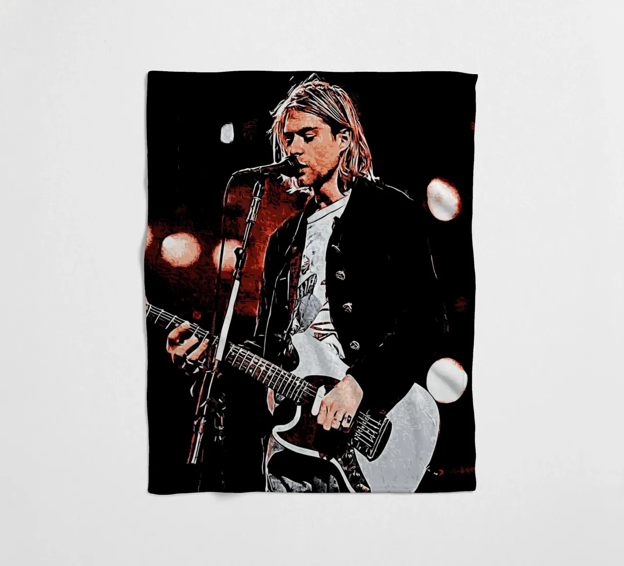 Nirvana kurt cobain 1 Kunst Fleecedecke von music soul