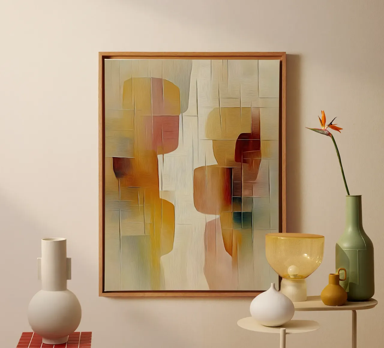 Abstract canvas with Floater frame by Pictura