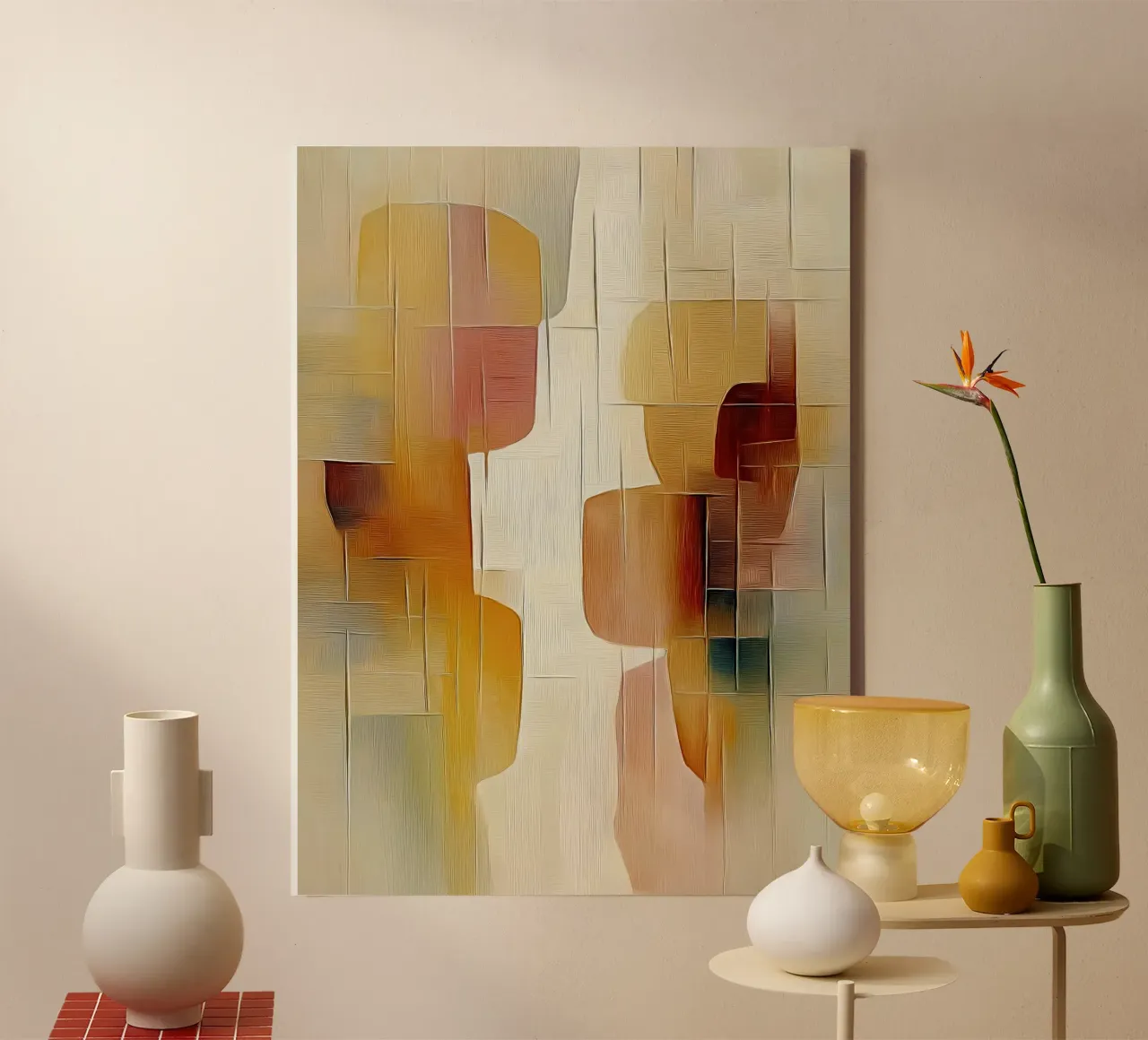 Abstract canvas with Floater frame by Pictura