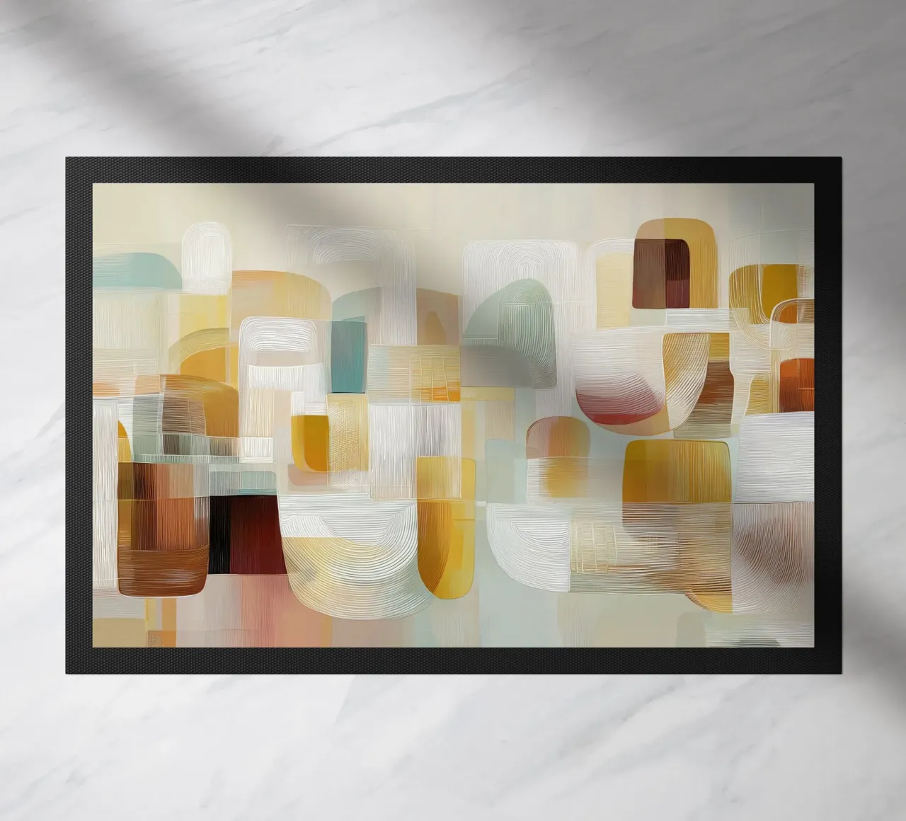 Abstract forms doormat by Pictura