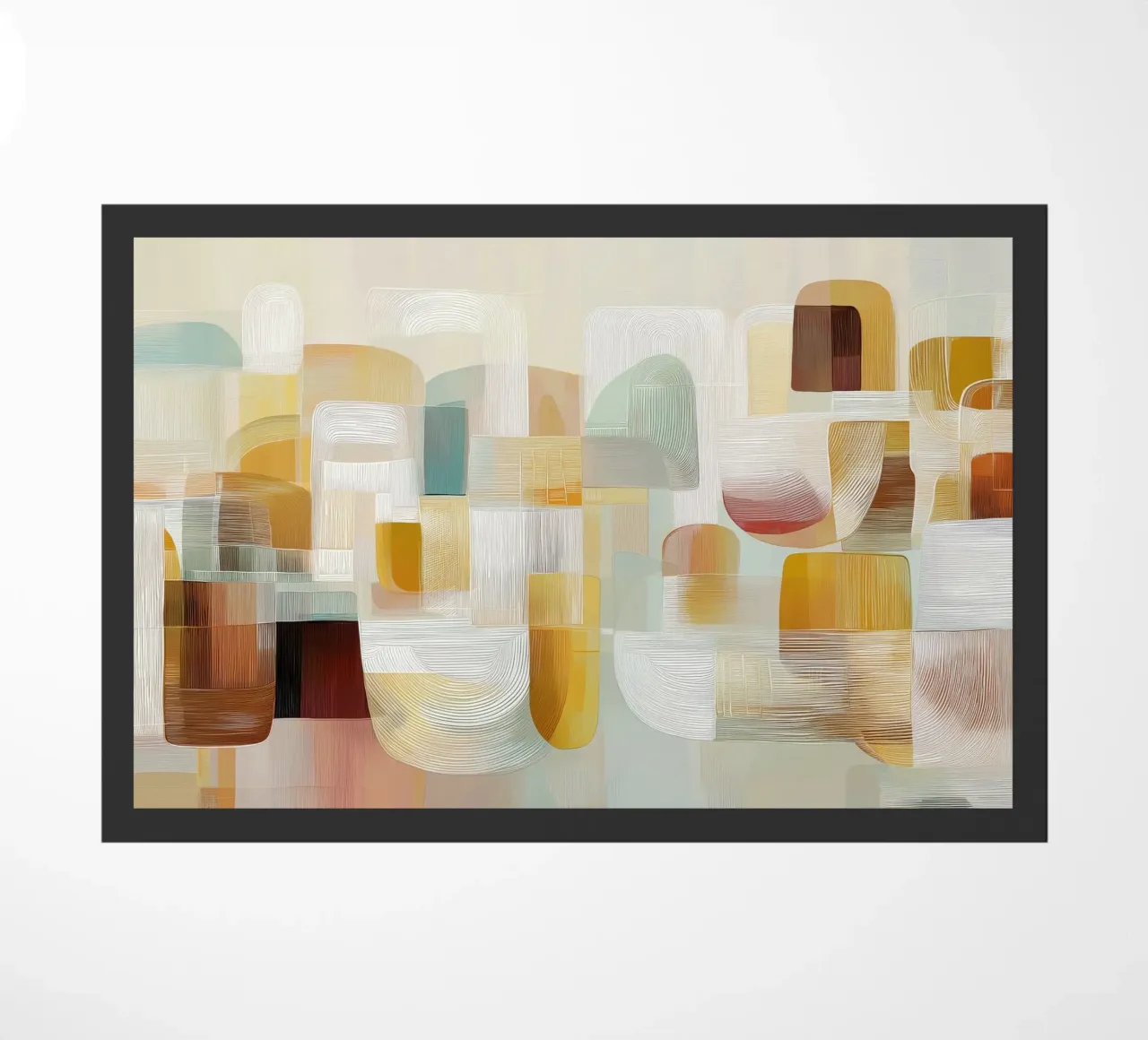 Abstract forms doormat by Pictura