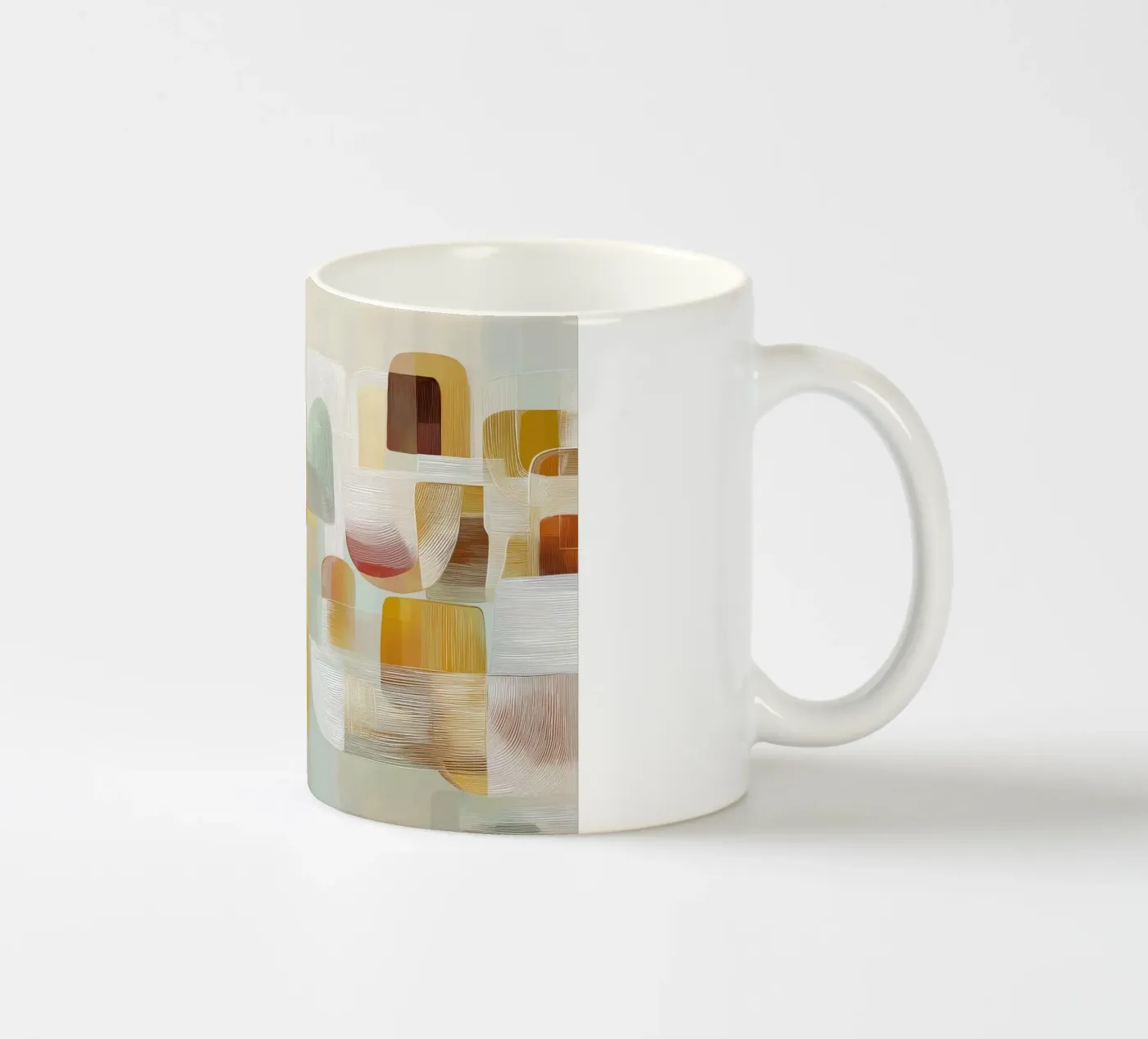 Abstract forms ceramic mug by Pictura