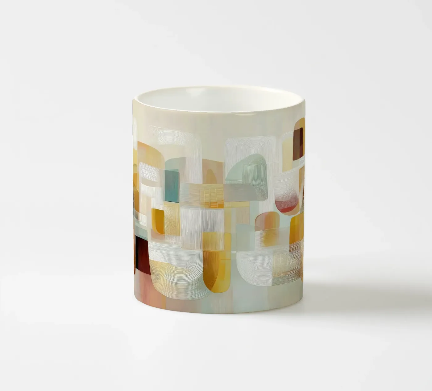 Abstract forms ceramic mug by Pictura