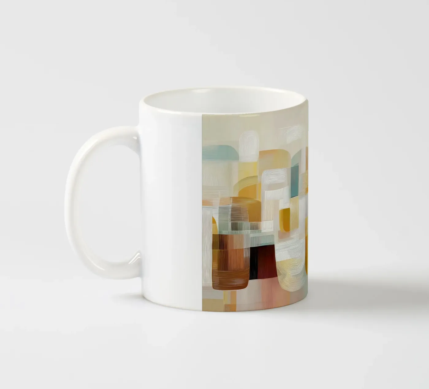 Abstract forms ceramic mug by Pictura