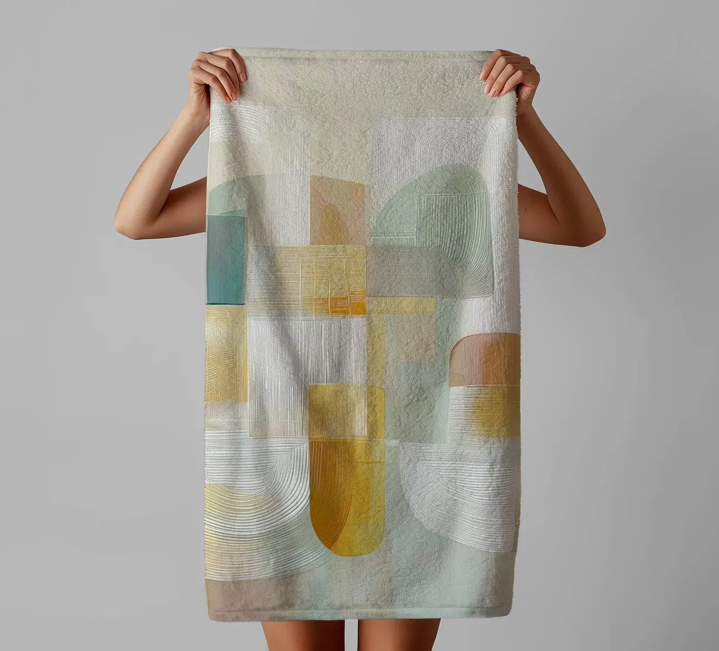 Abstracte vormen badhanddoek van Pictura
