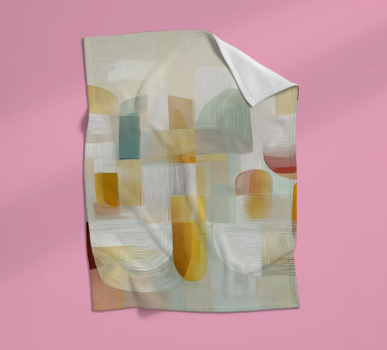 Abstract forms fleece blanket by Pictura