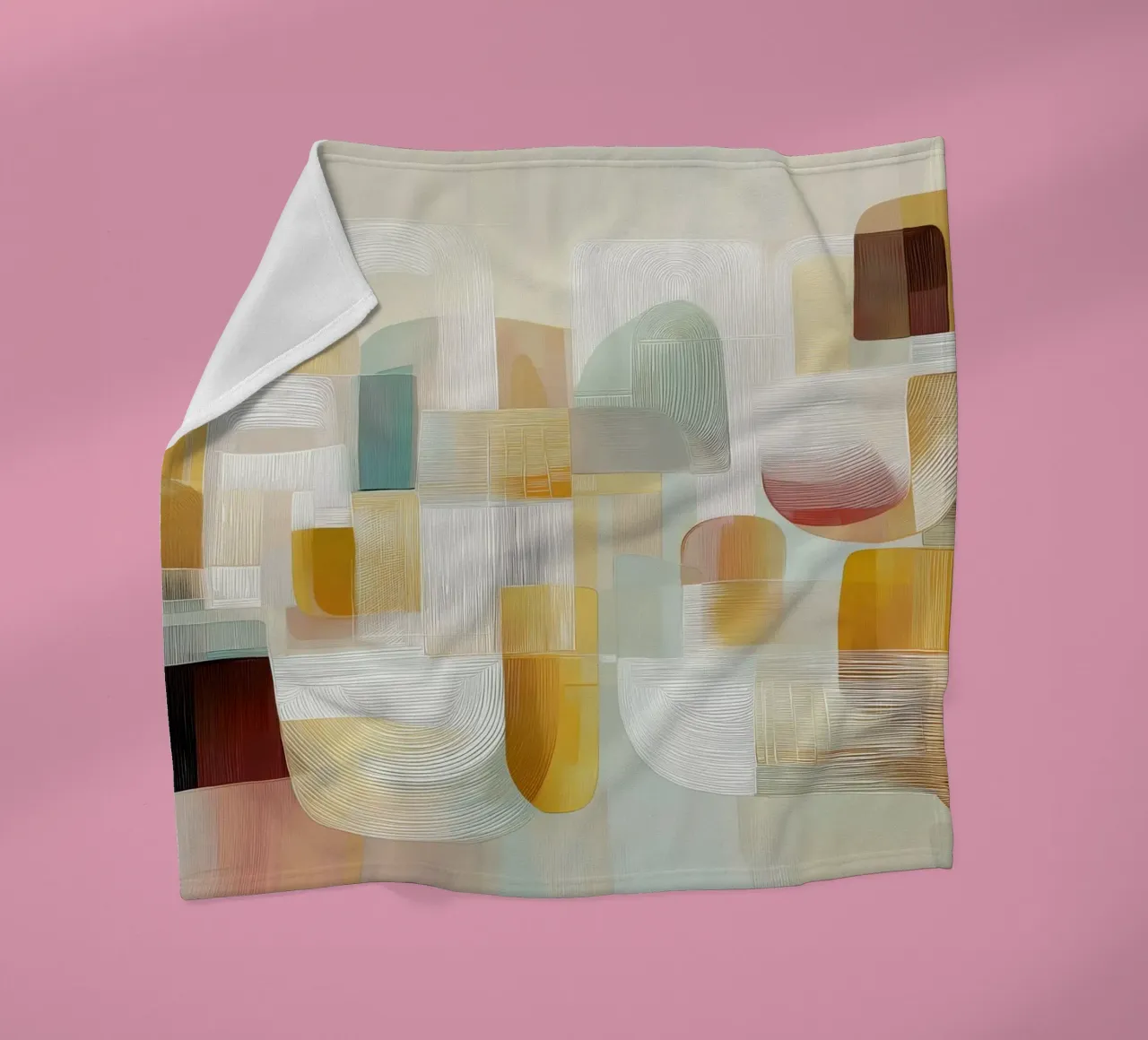 Abstract forms fleece blanket by Pictura