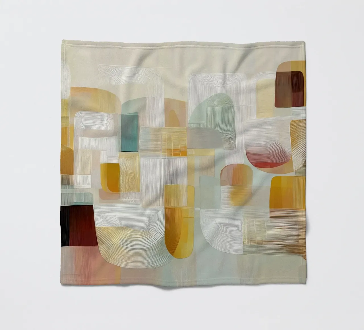 Abstract forms fleece blanket by Pictura