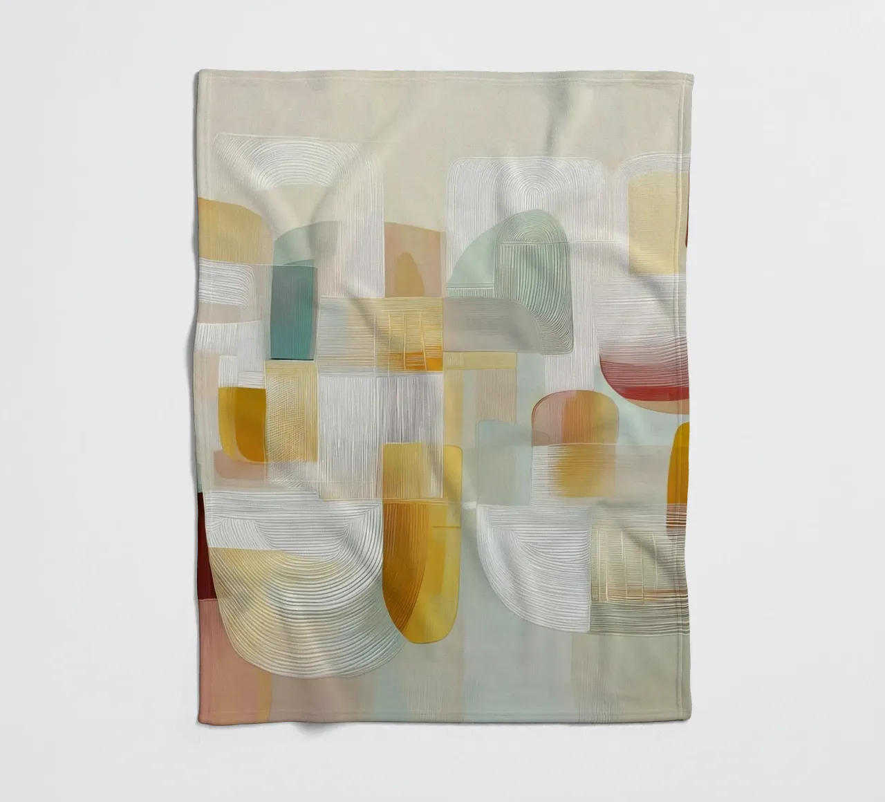 Abstract forms fleece blanket by Pictura