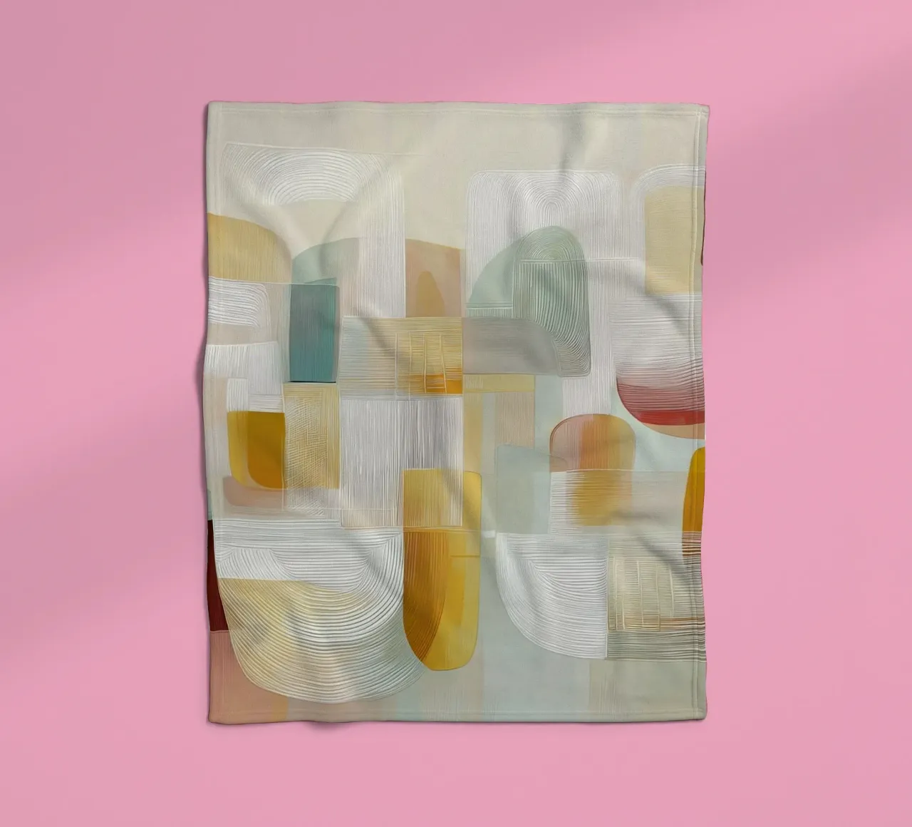 Abstract forms fleece blanket by Pictura