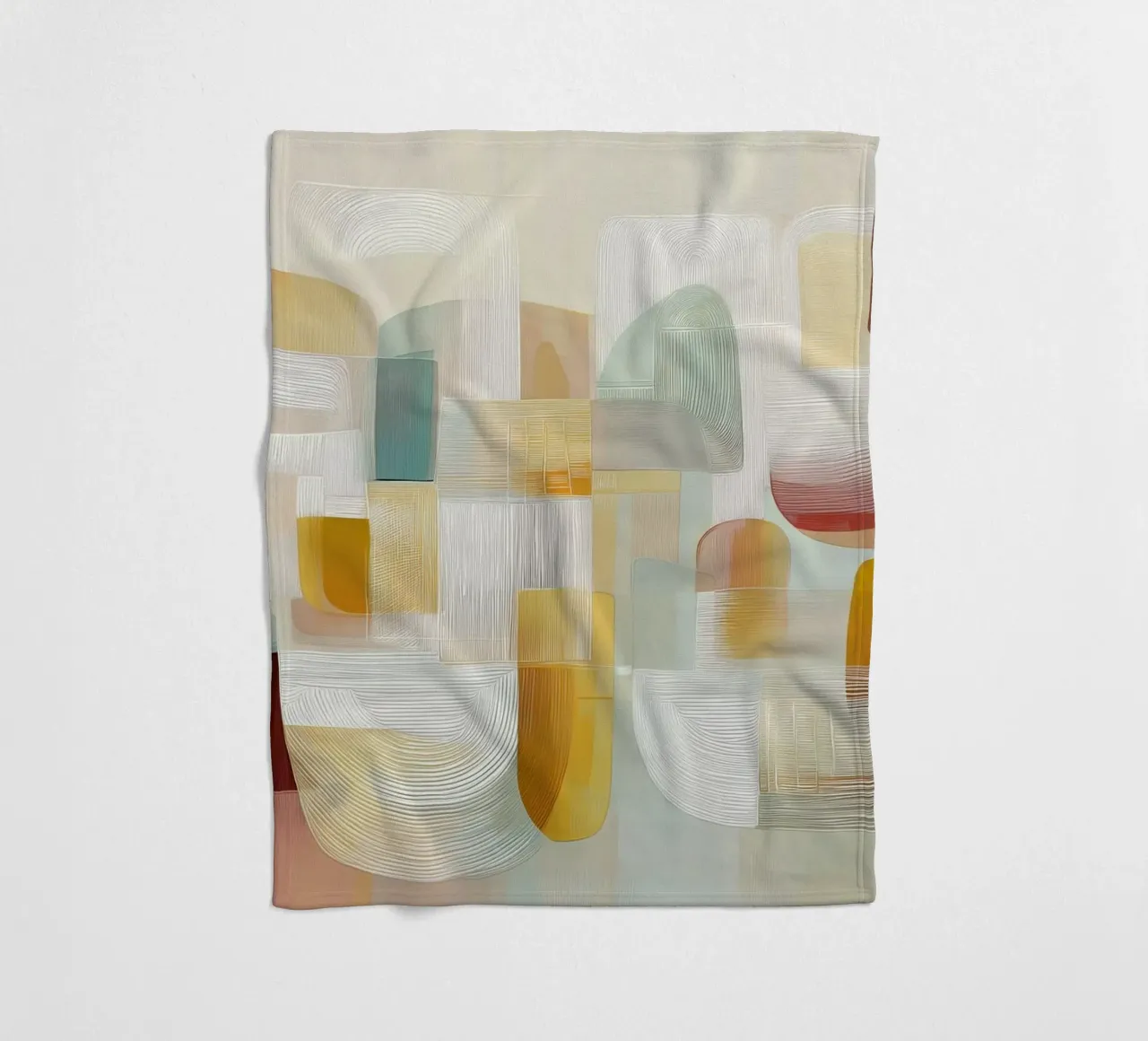 Abstract forms fleece blanket by Pictura