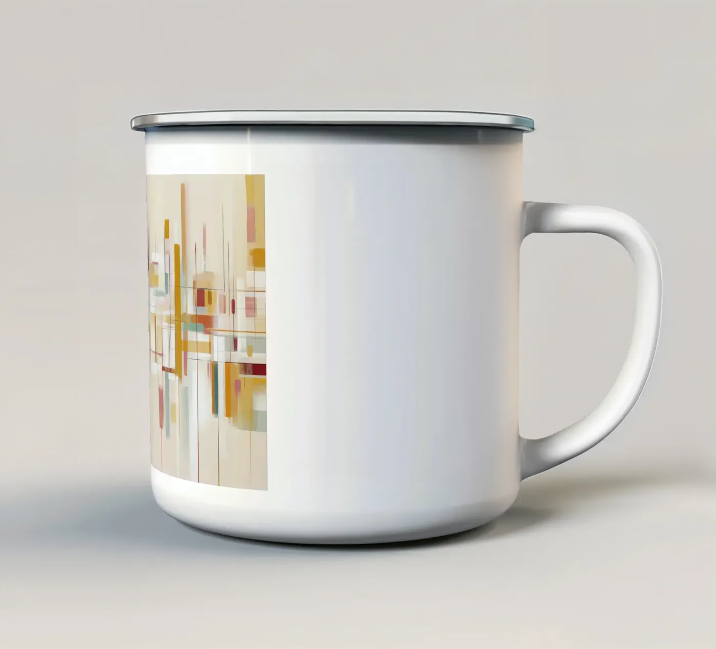 Abstract forms enamel mug by Pictura