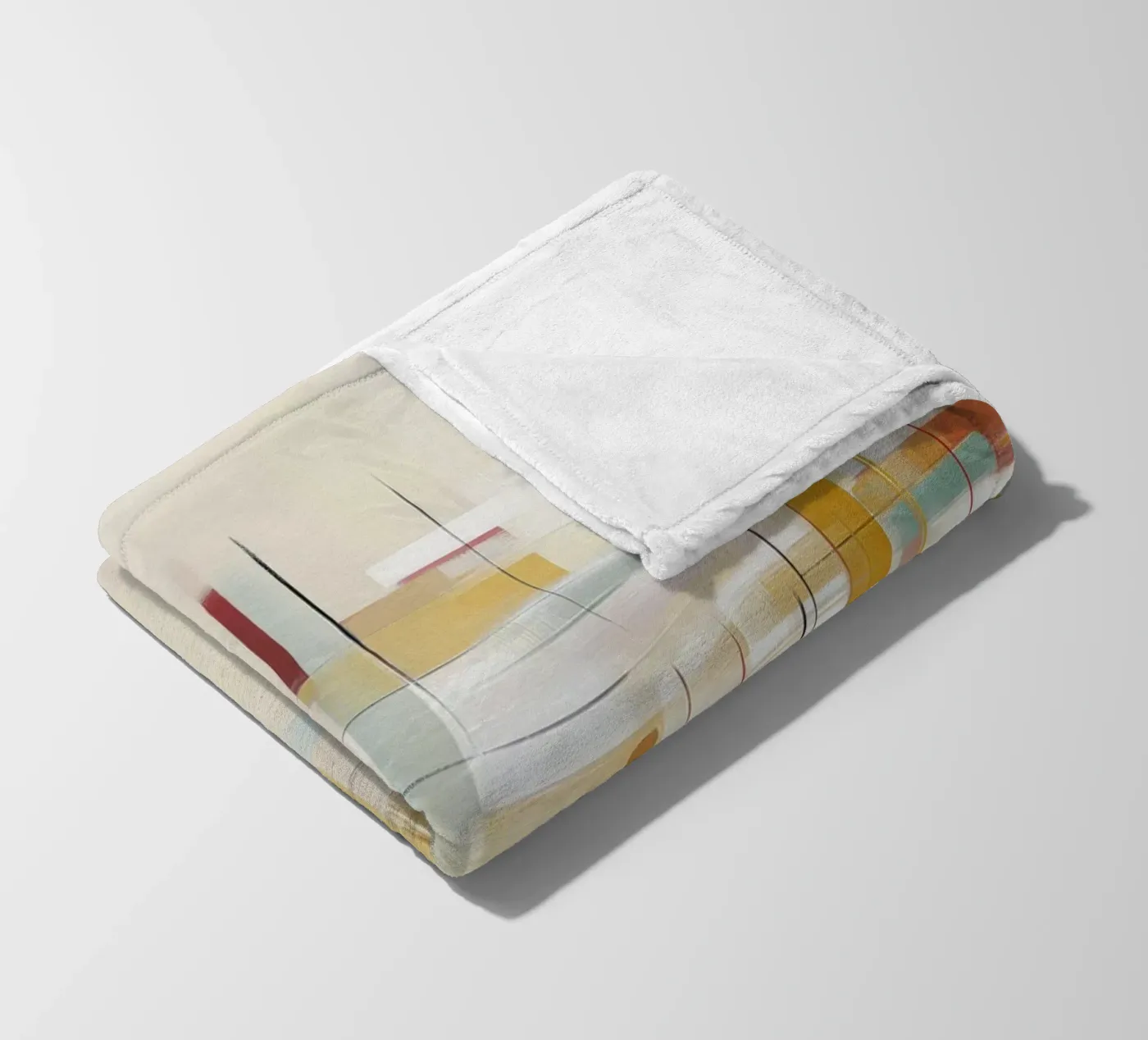 Abstract forms fleece blanket by Pictura