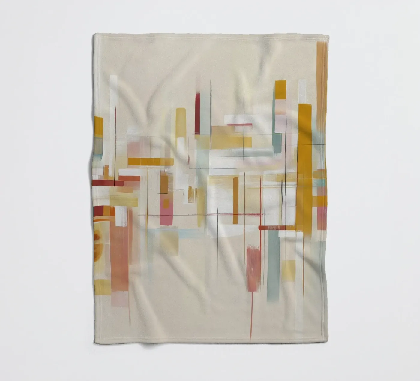 Abstract forms fleece blanket by Pictura