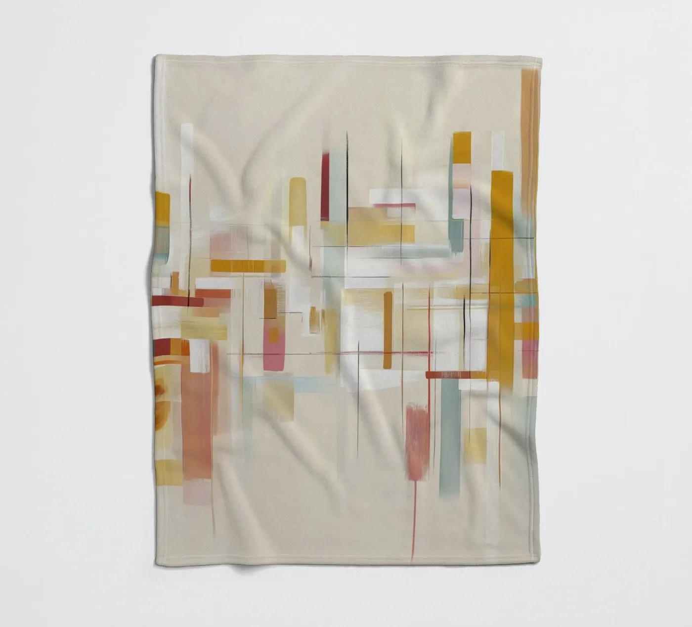 Abstract forms fleece blanket by Pictura