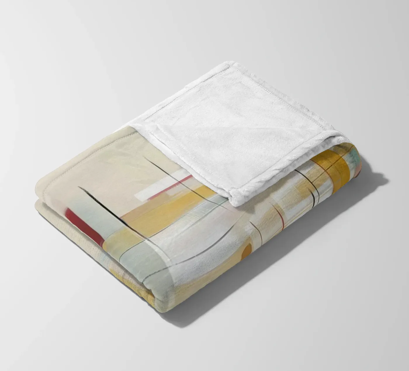 Abstract forms fleece blanket by Pictura