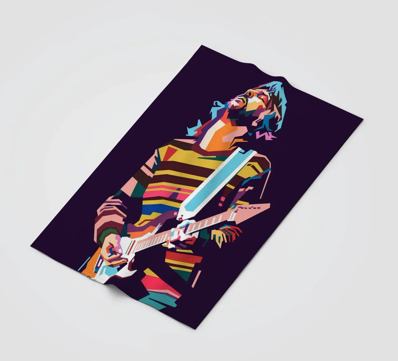 Eric Clapton pop art coperta in pile da Hantamrata