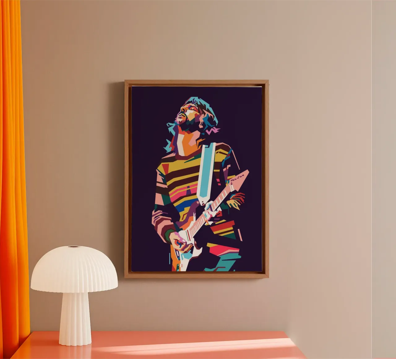 Eric Clapton pop art tela con Cornice a cassetta da Hantamrata