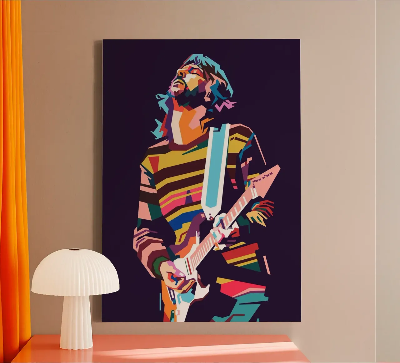 Eric Clapton pop art tela con Cornice a cassetta da Hantamrata