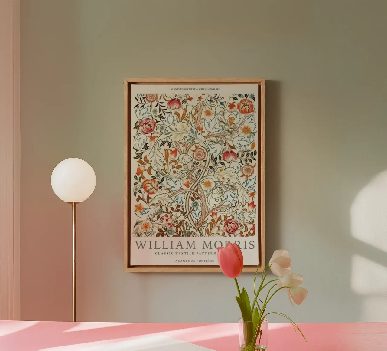 complexe acanthusbladeren canvas met Baklijst van Ropech Shop