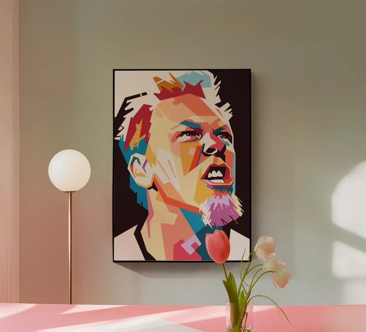 James Hetfield art plexiglass da Hantamrata