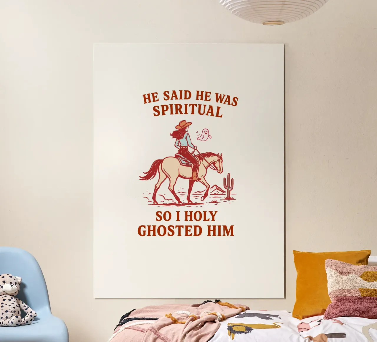 Holy ghosted -Cowgirl art Poster von Taika Tori Art