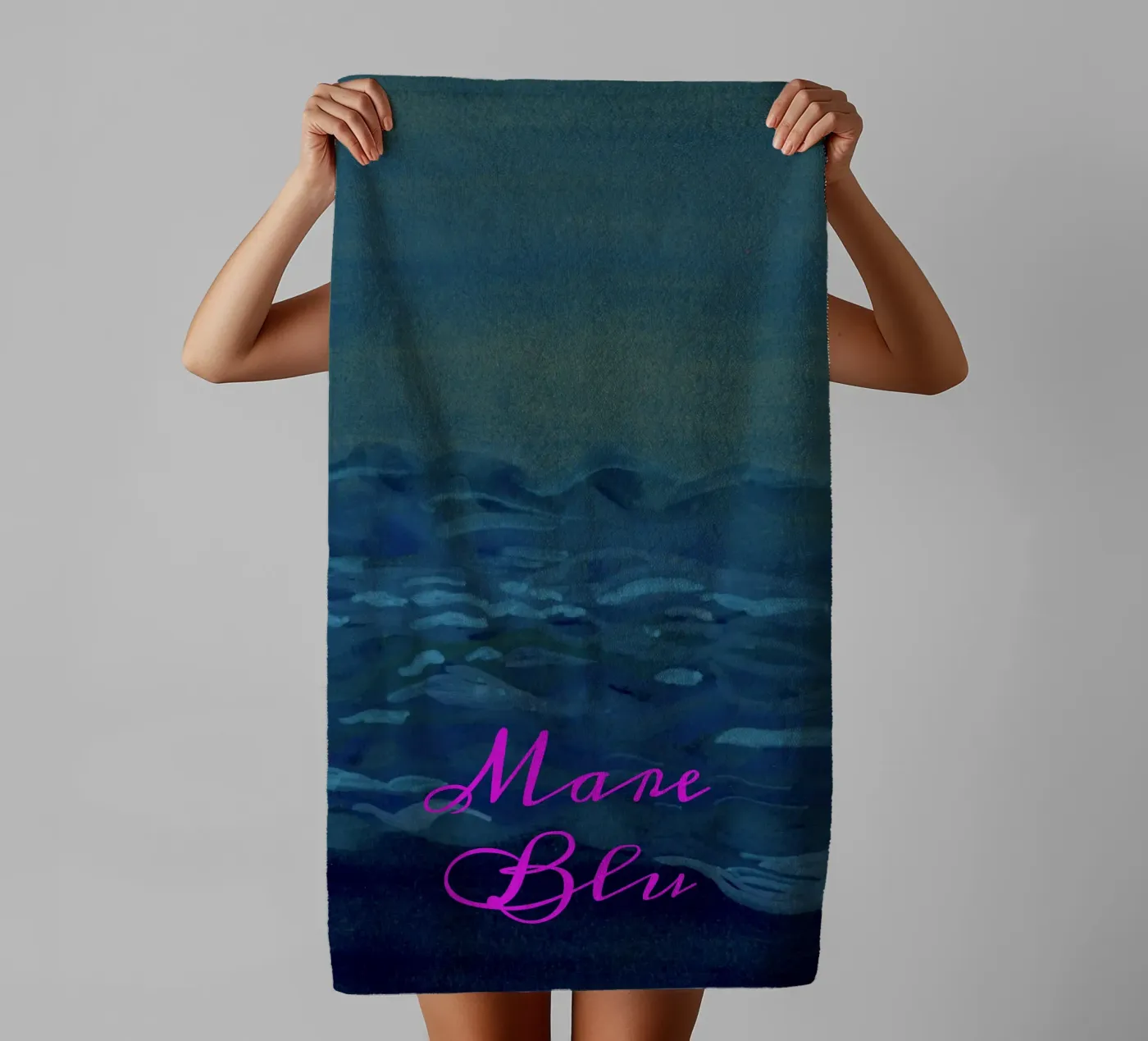Mare blu badhanddoek van Nica Colorie