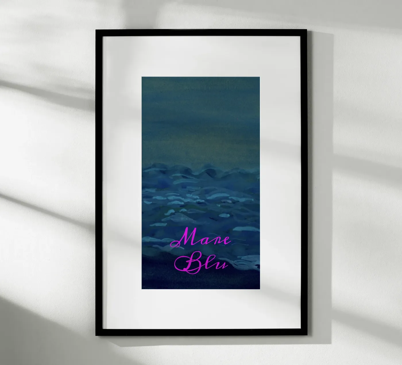 Mare blu poster by Nica Colorie