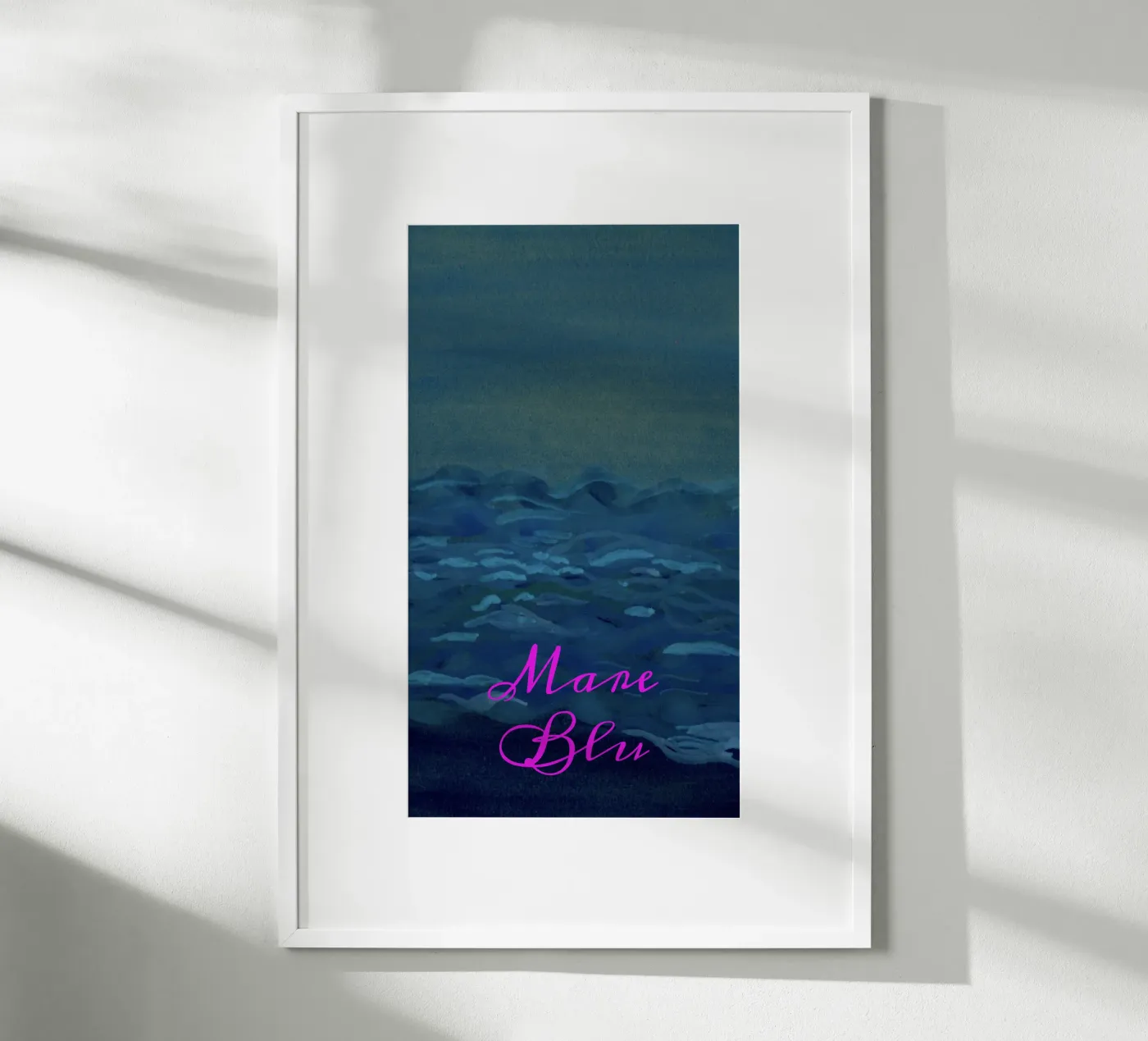 Mare blu poster by Nica Colorie