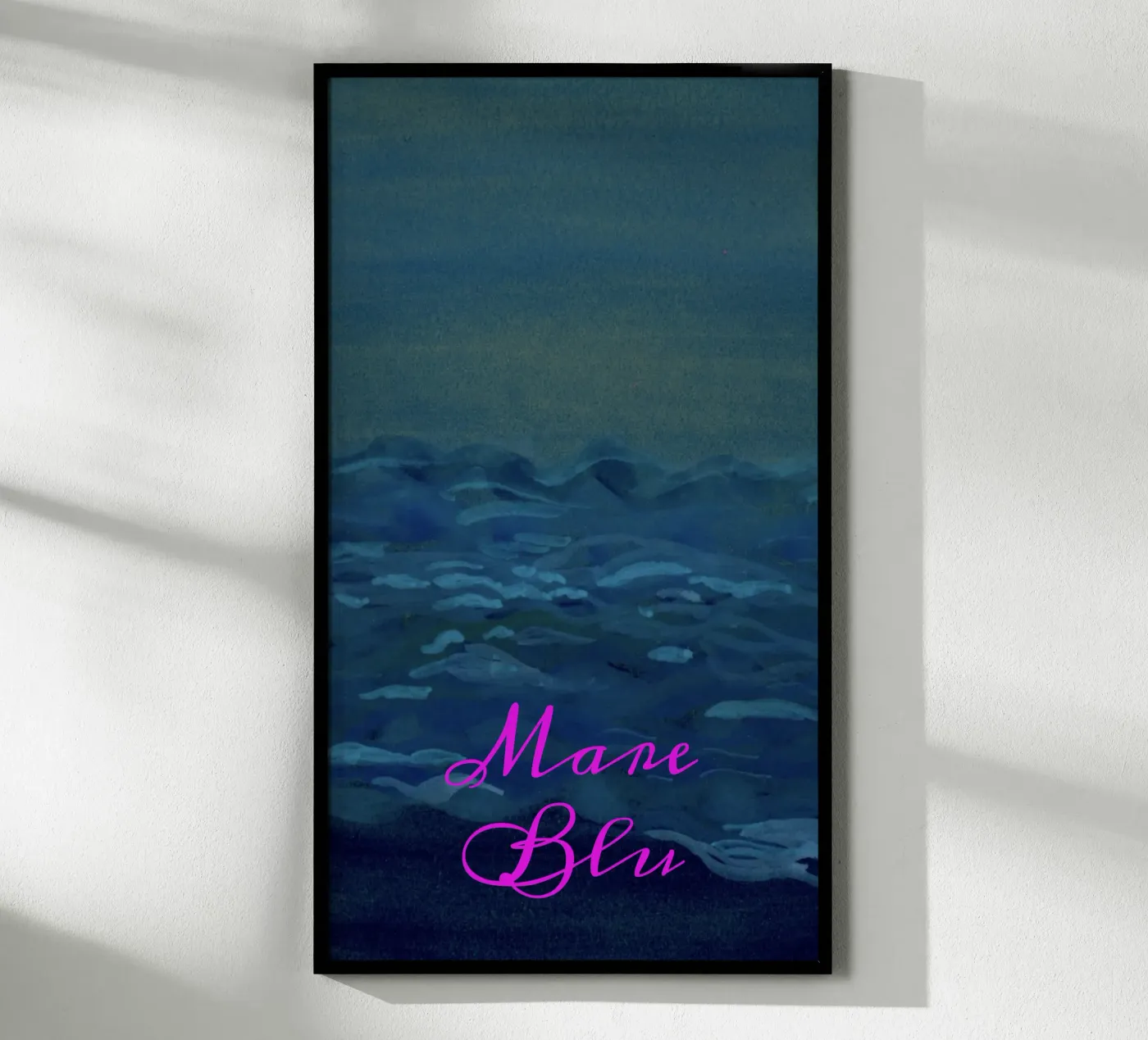 Mare blu poster by Nica Colorie