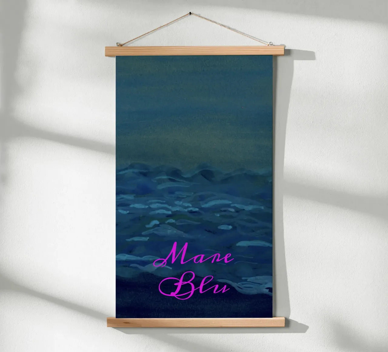 Mare blu poster by Nica Colorie