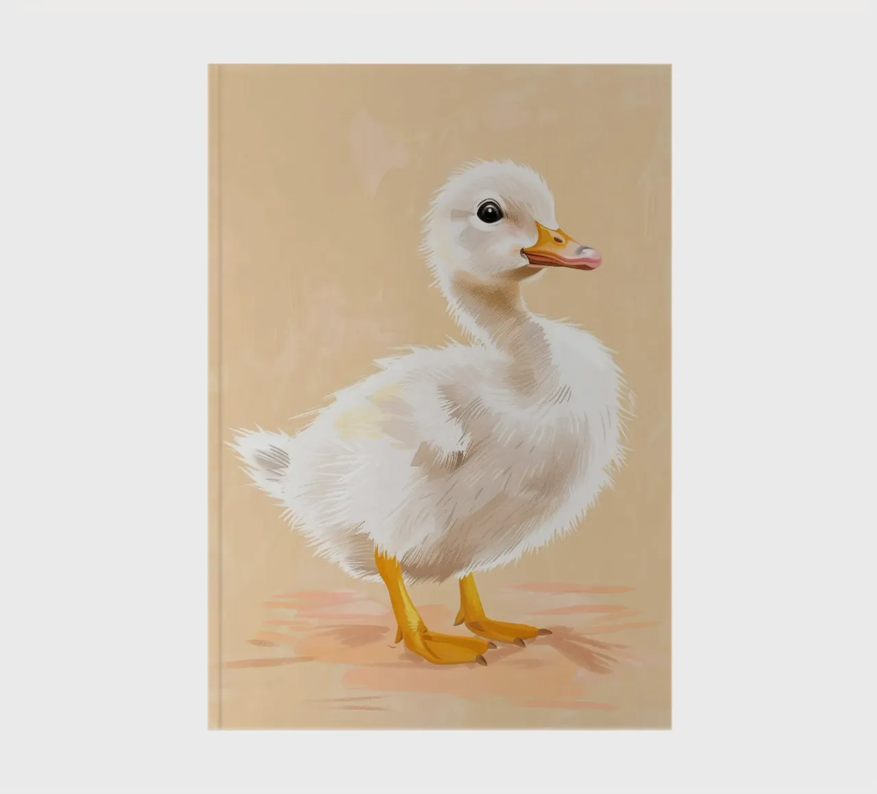 Cute duckling with its fluffy feathers and bright eyes notebook by DesignDoodle