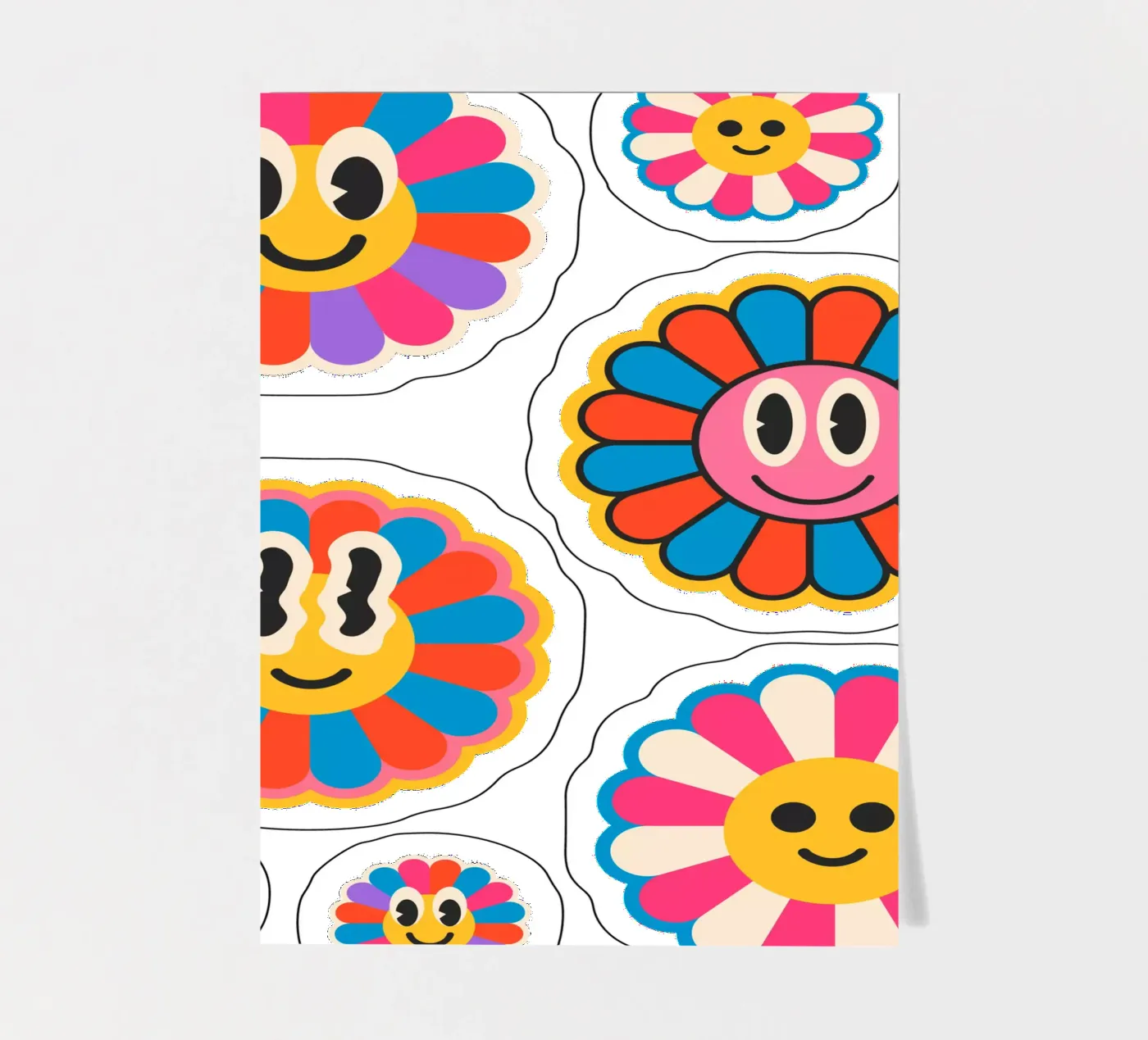 flower fields stickervel van Sticker King