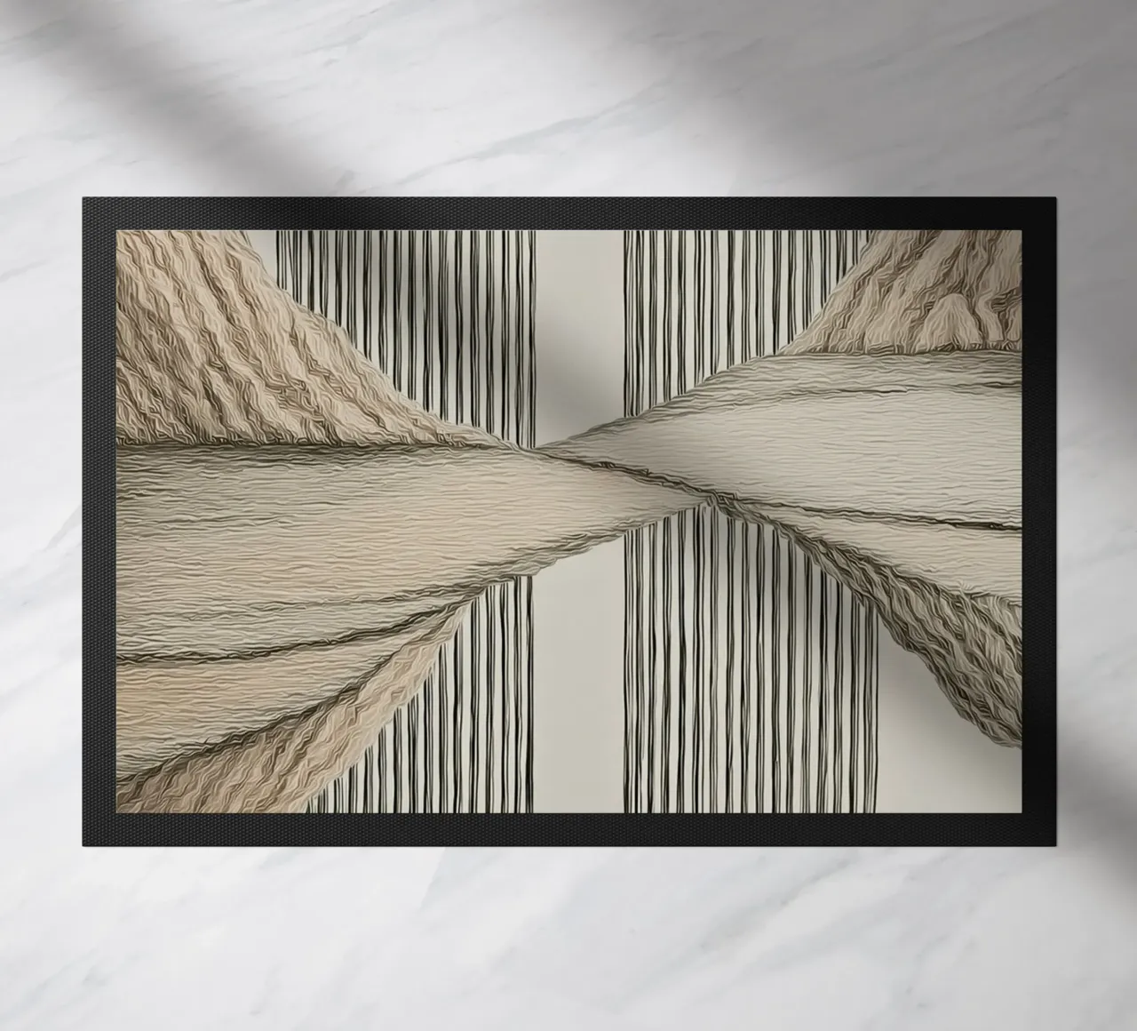 Abstract forms doormat by Pictura