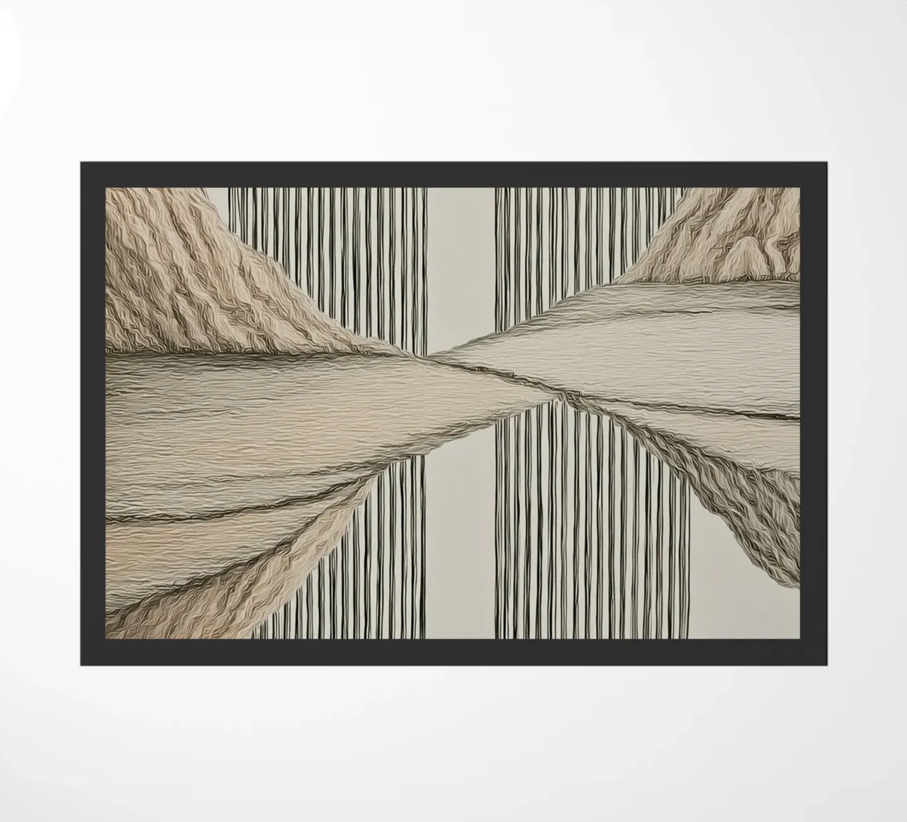 Abstract forms doormat by Pictura