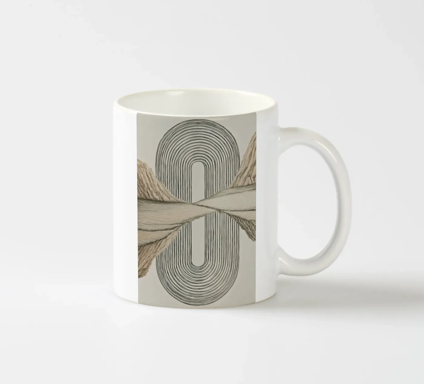 Abstract forms ceramic mug by Pictura