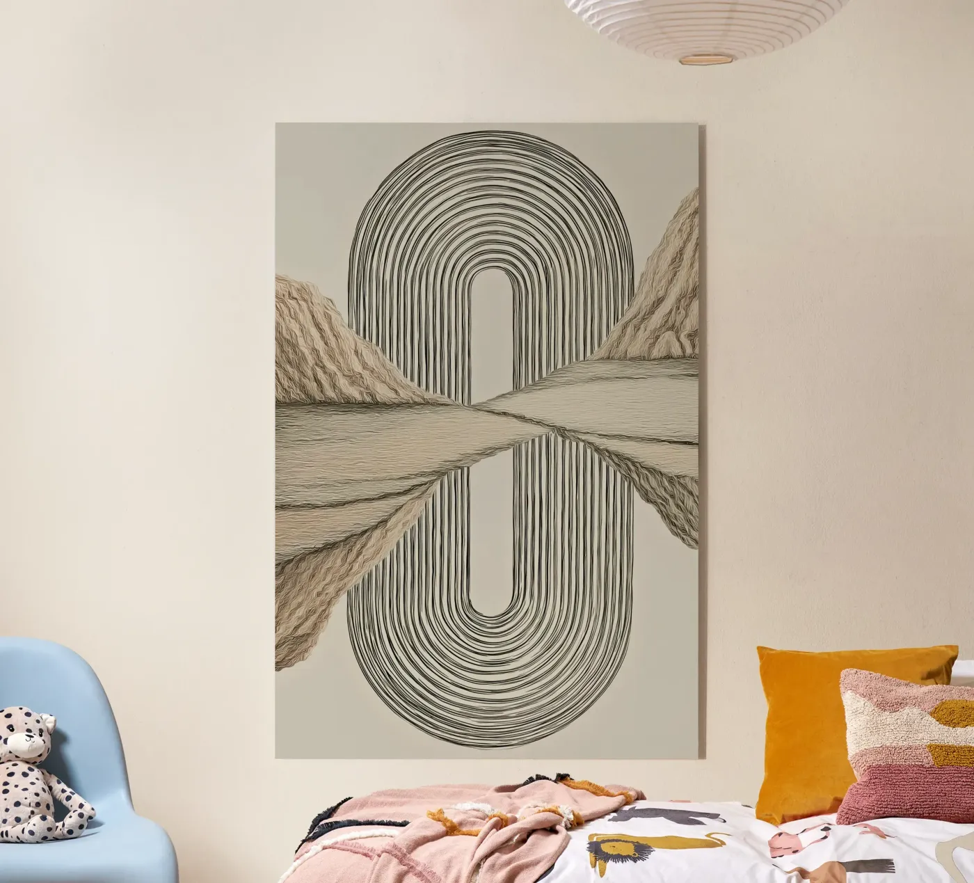 Abstracte vormen acryl van Pictura