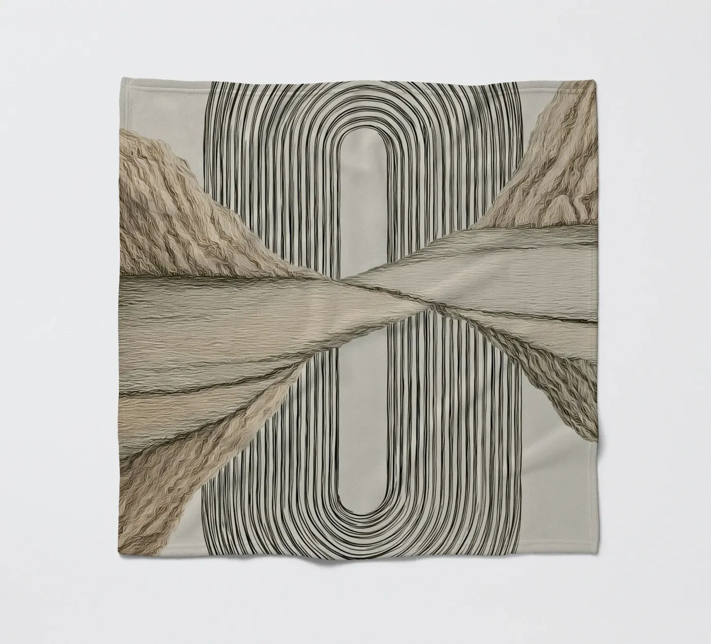 Abstrakte Formen Fleecedecke von Pictura