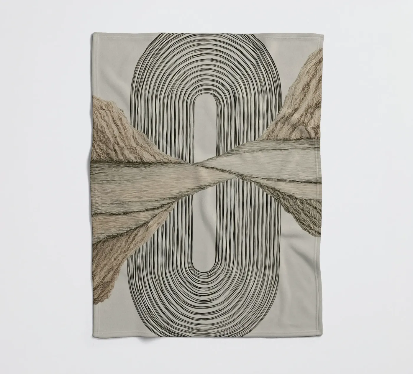 Abstrakte Formen Fleecedecke von Pictura