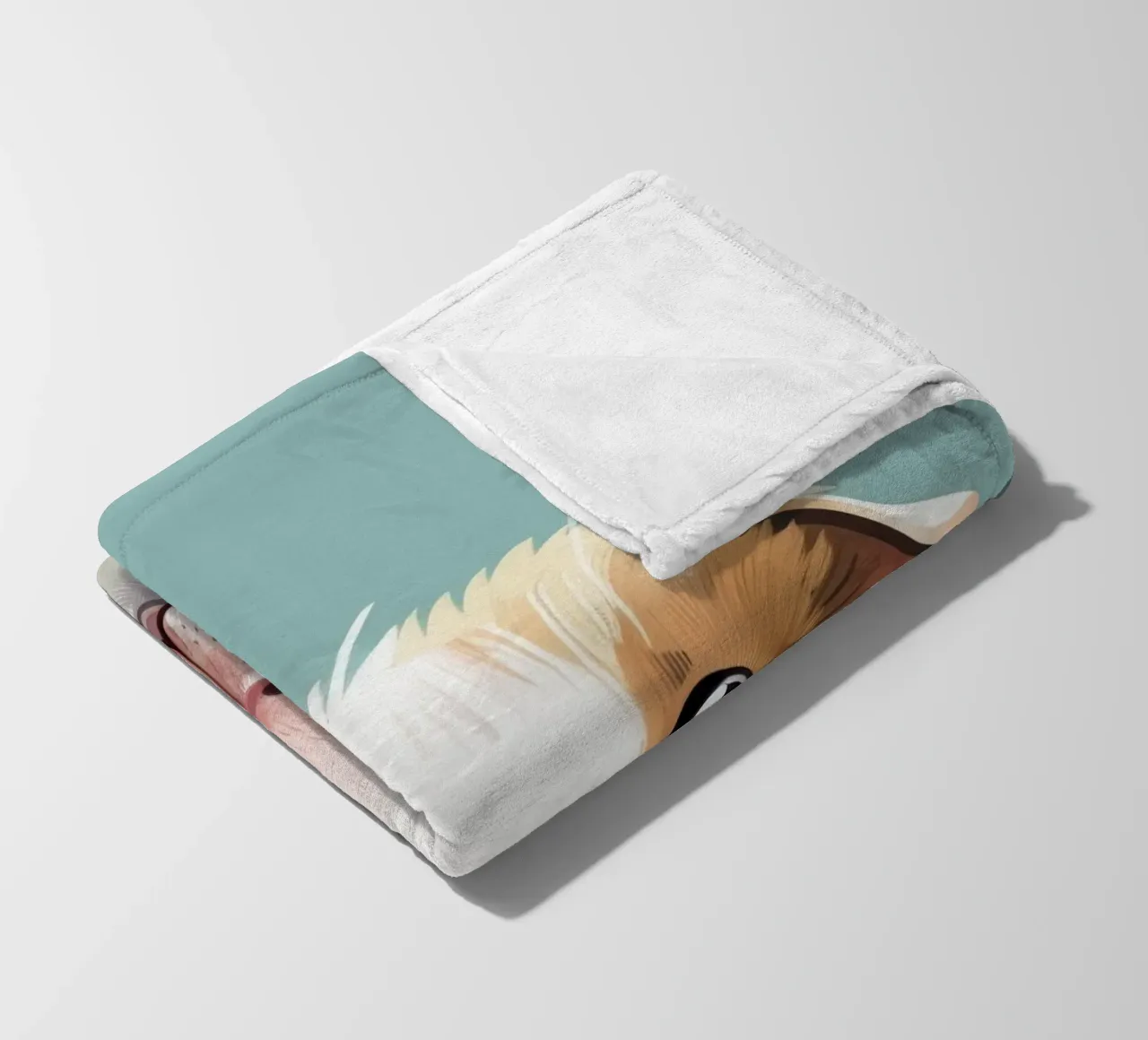 Mignon cochon d'Inde noir et blanc illustré dans un vert clair. plaid polaire de DesignDoodle