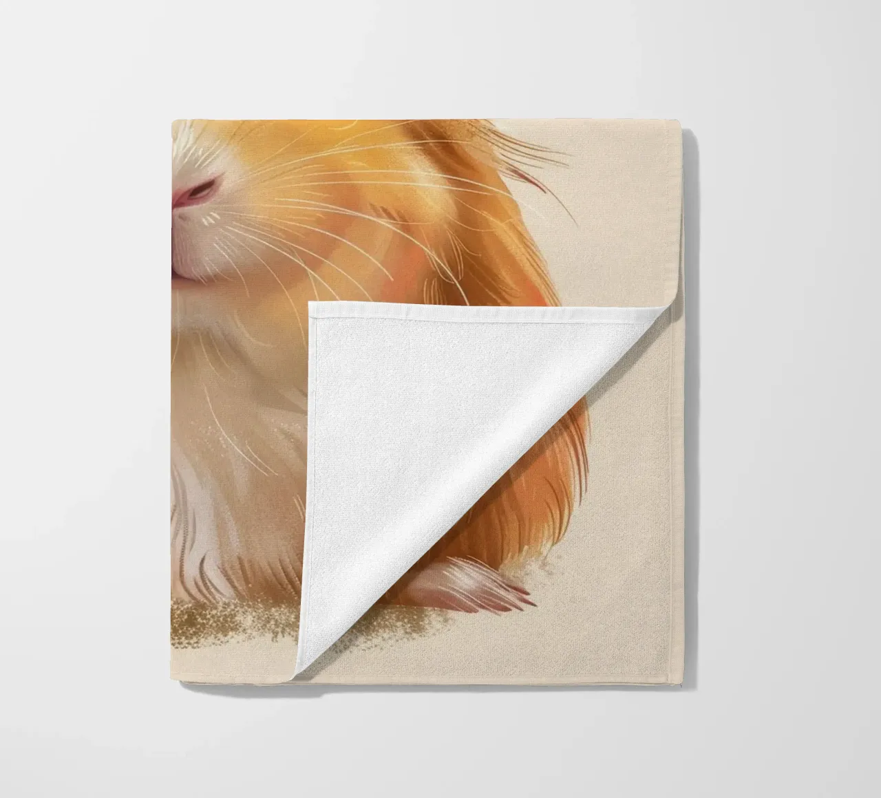 Simpatico porcellino d'India con un cappello arancione telo mare da DesignDoodle