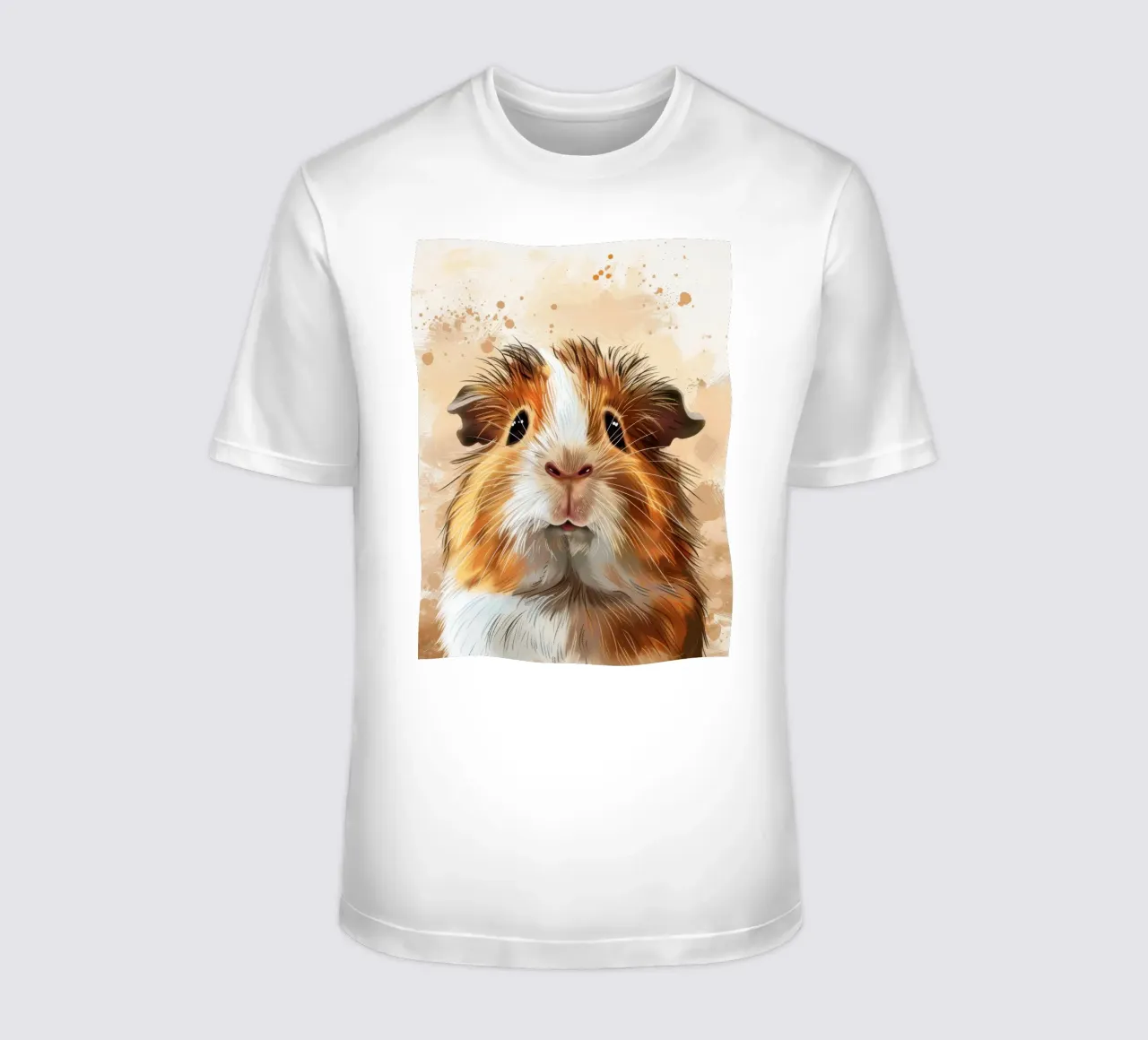 cute guinea pig with expressive eyes and fur texture t-shirt by DesignDoodle