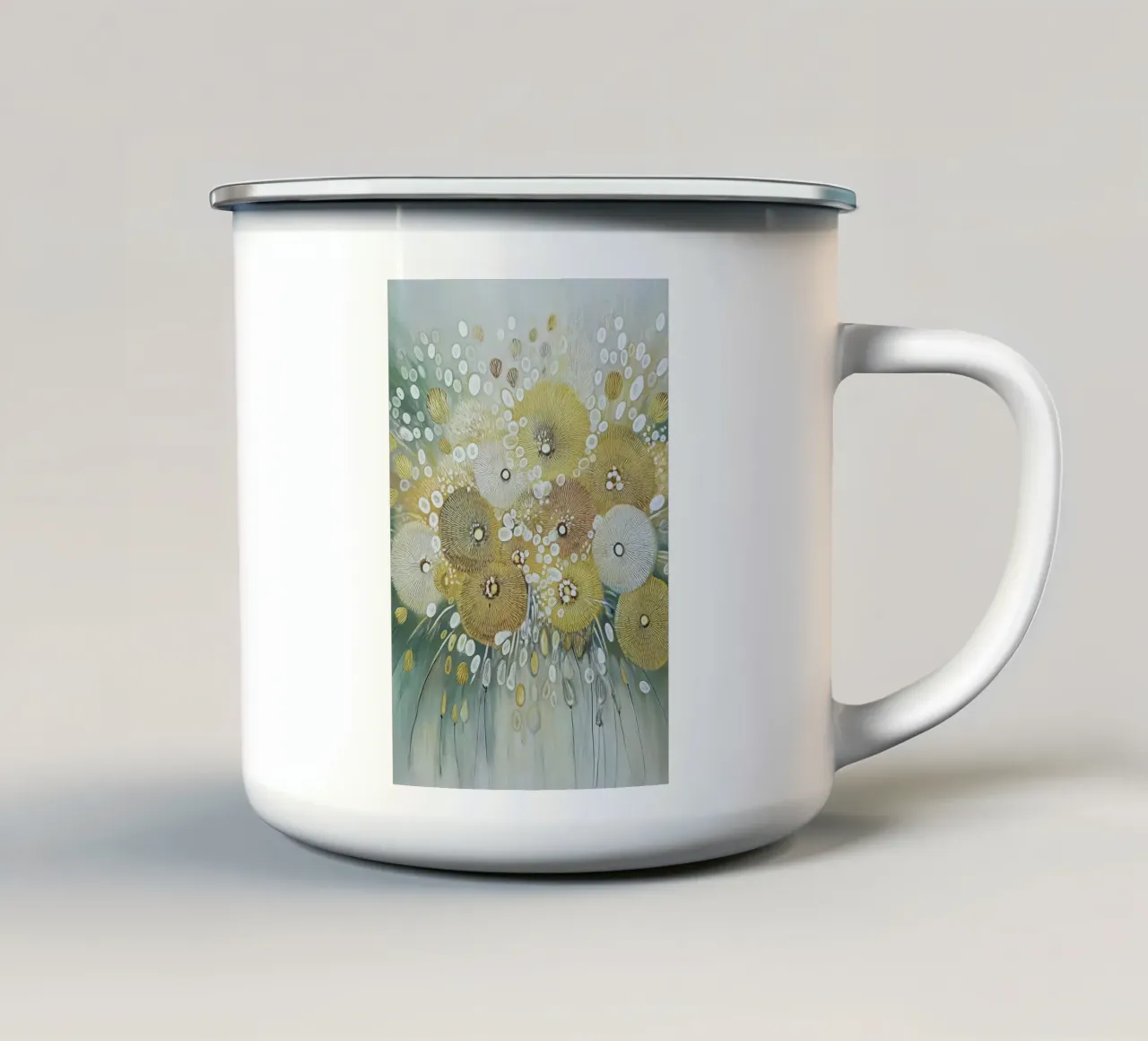 Fiori astratti tazza in smalto da Pictura