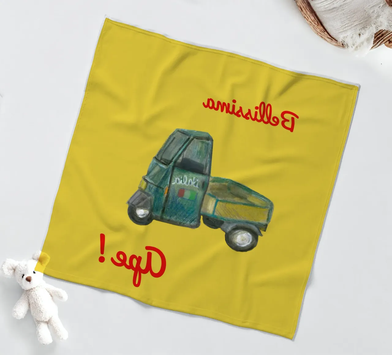 Ape Italia fleece blanket by Nica Colorie