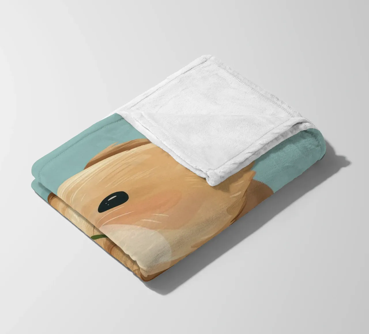 Piccola creatura che tiene in mano un fiore con un'espressione gentile coperta in pile da DesignDoodle