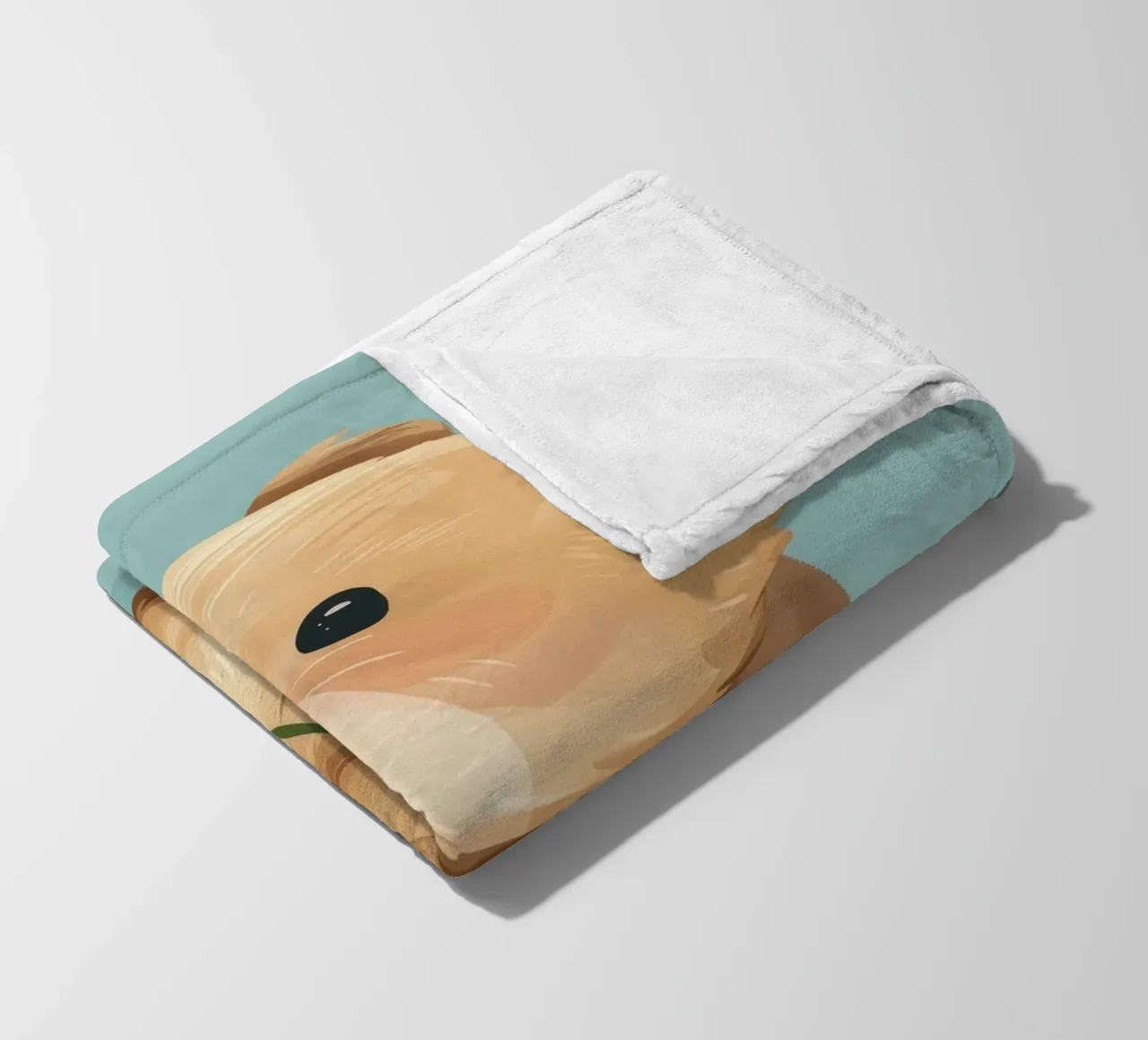 Piccola creatura che tiene in mano un fiore con un'espressione gentile coperta in pile da DesignDoodle